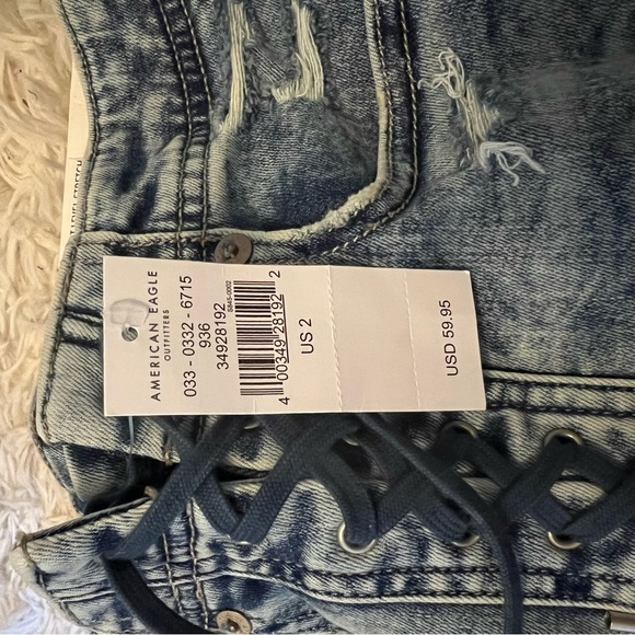 NWT American Eagle Lace Up Shorts - Picture 2 of 4